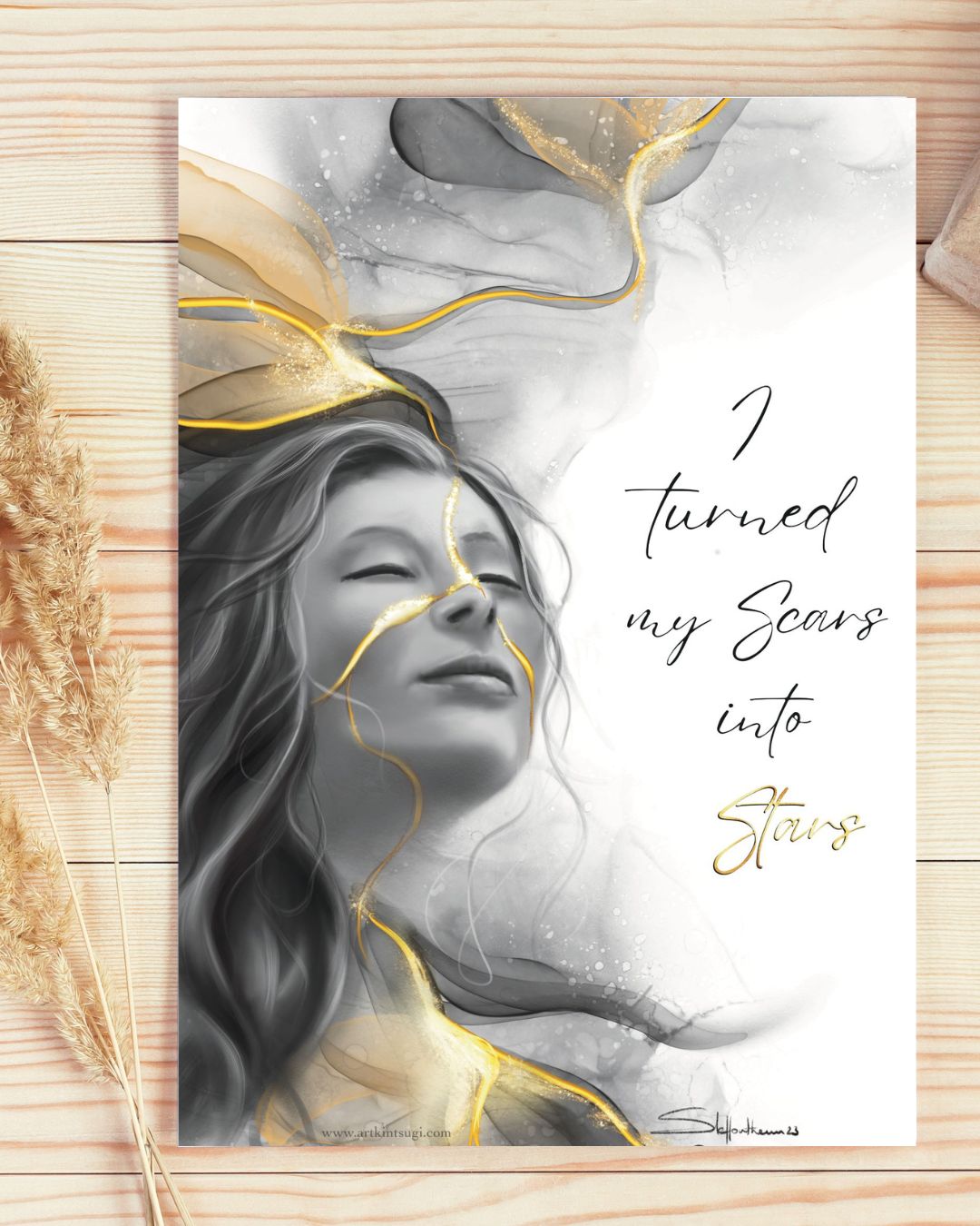 I turned My Scars Into Scars - Art Kintsugi Résilience