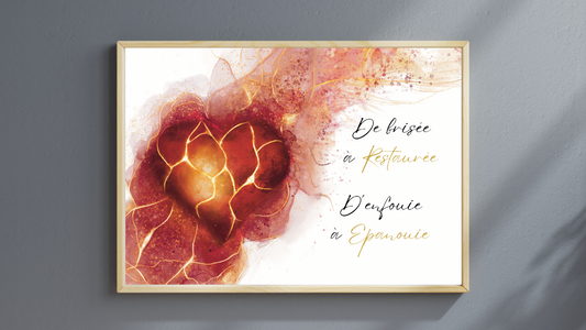 Art Kintsugi: restaurée epanouie-affirmation positive et résilience moyen