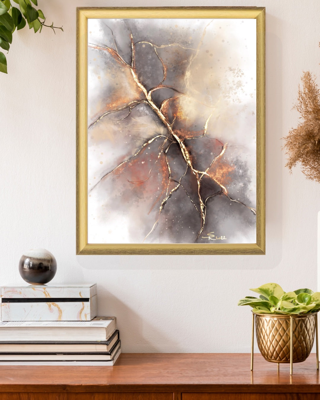 burning kintsugi original cadre dore résilience