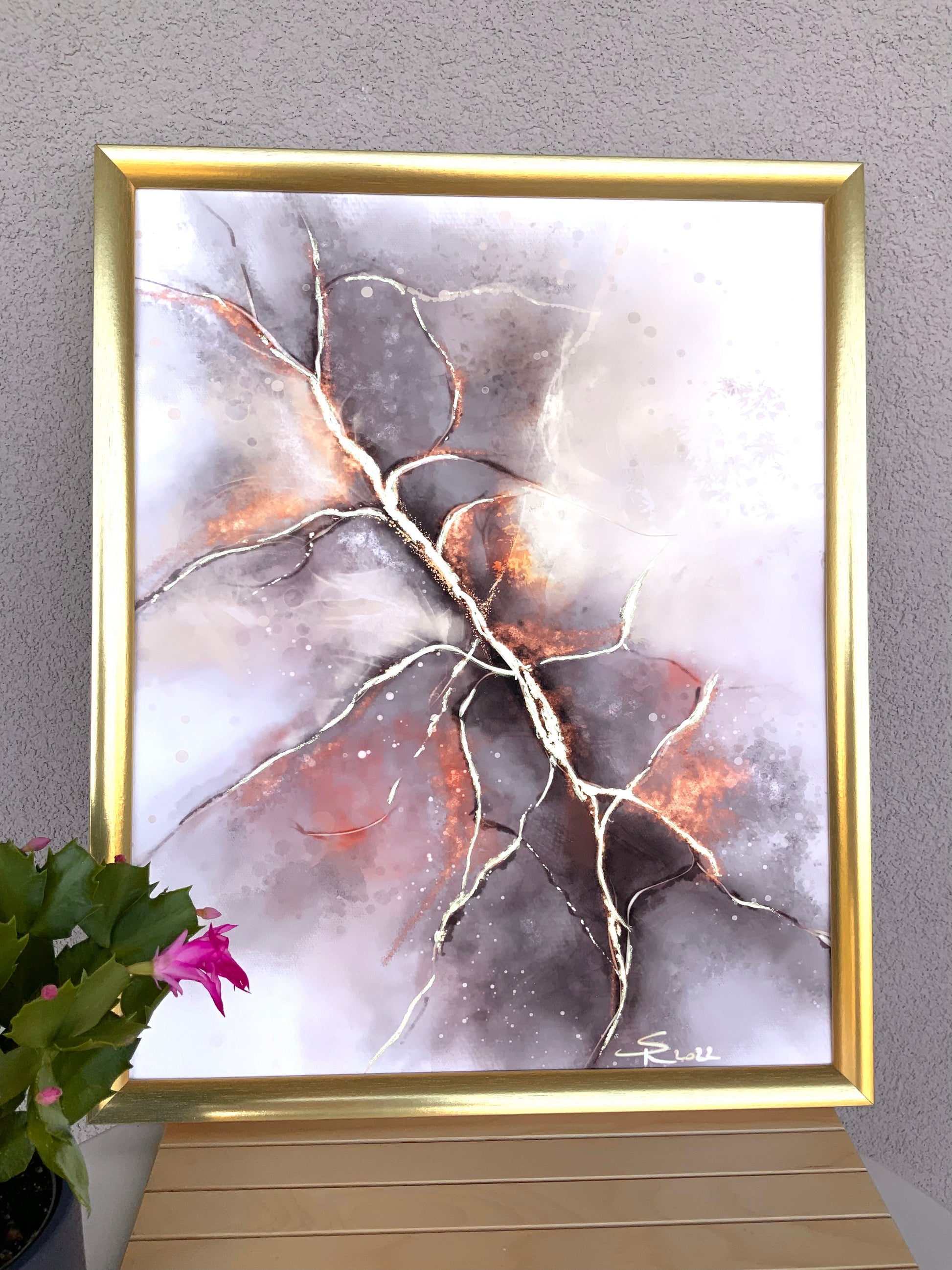 burning kintsugi original cadre dore résilience