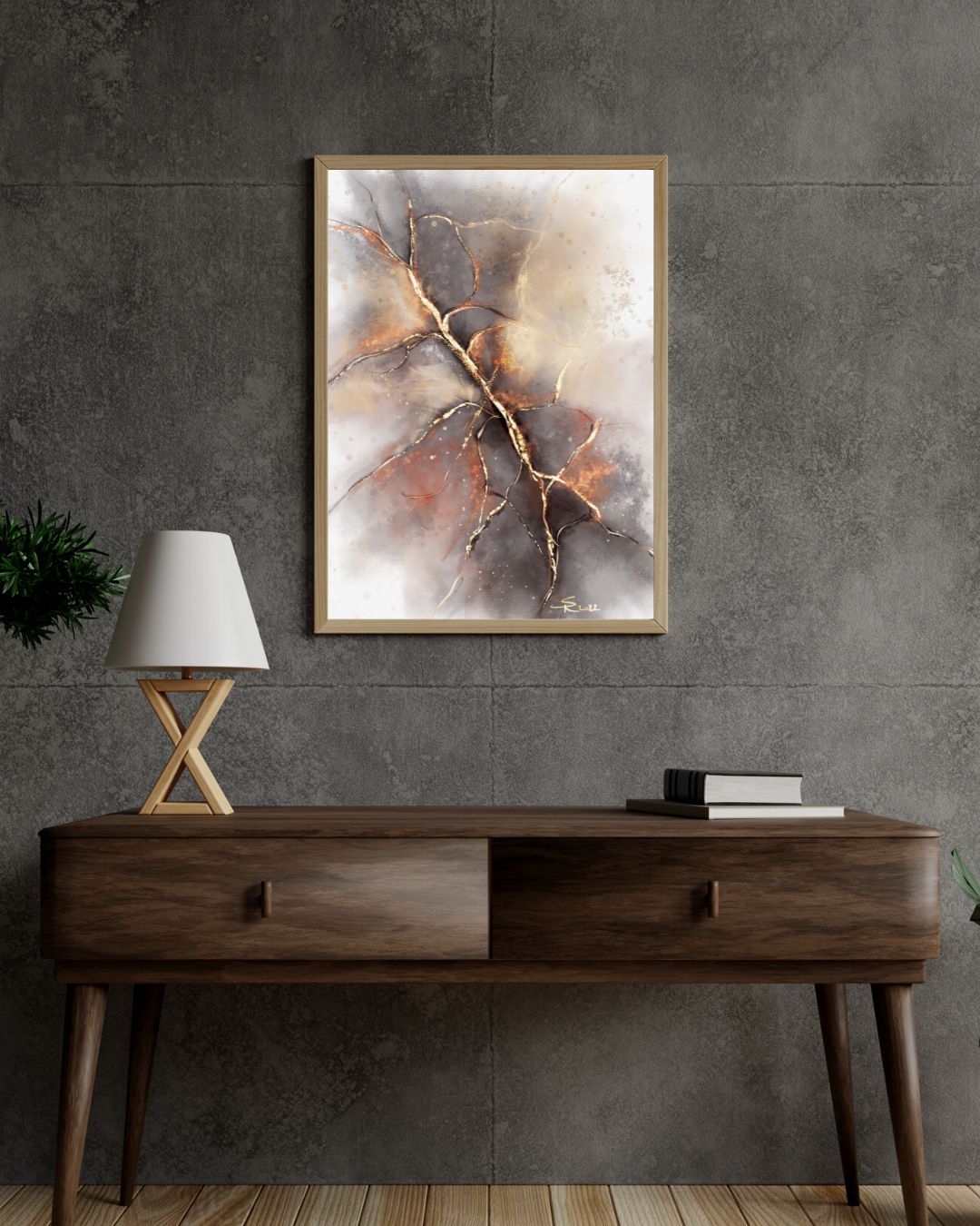 burning kintsugi original cadre dore résilience