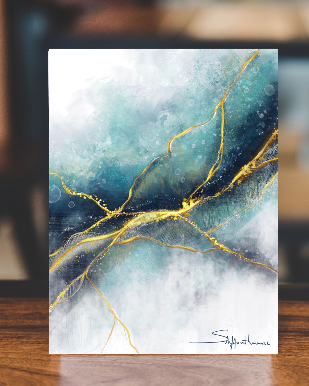 dans les profondeurs - print only- résilience - art kintsugi