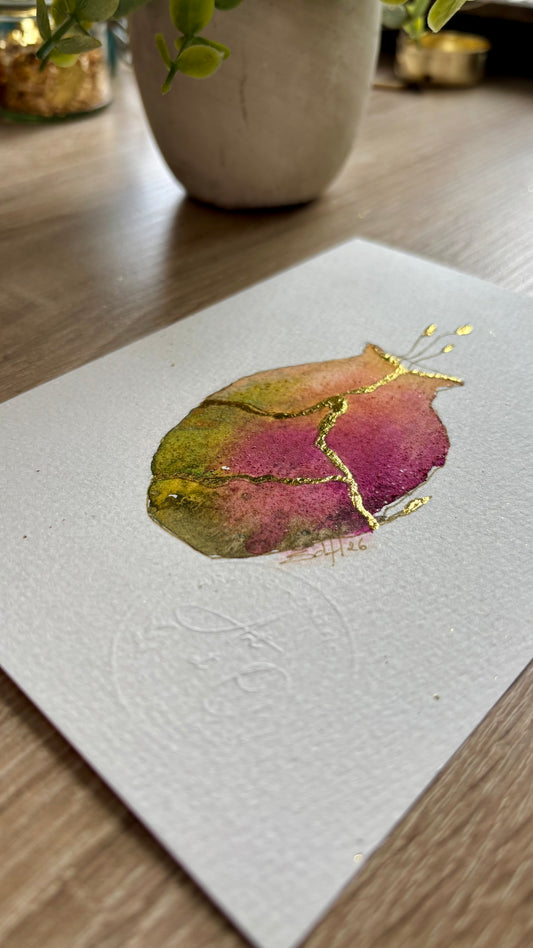 aquarelle or kintsugi detail