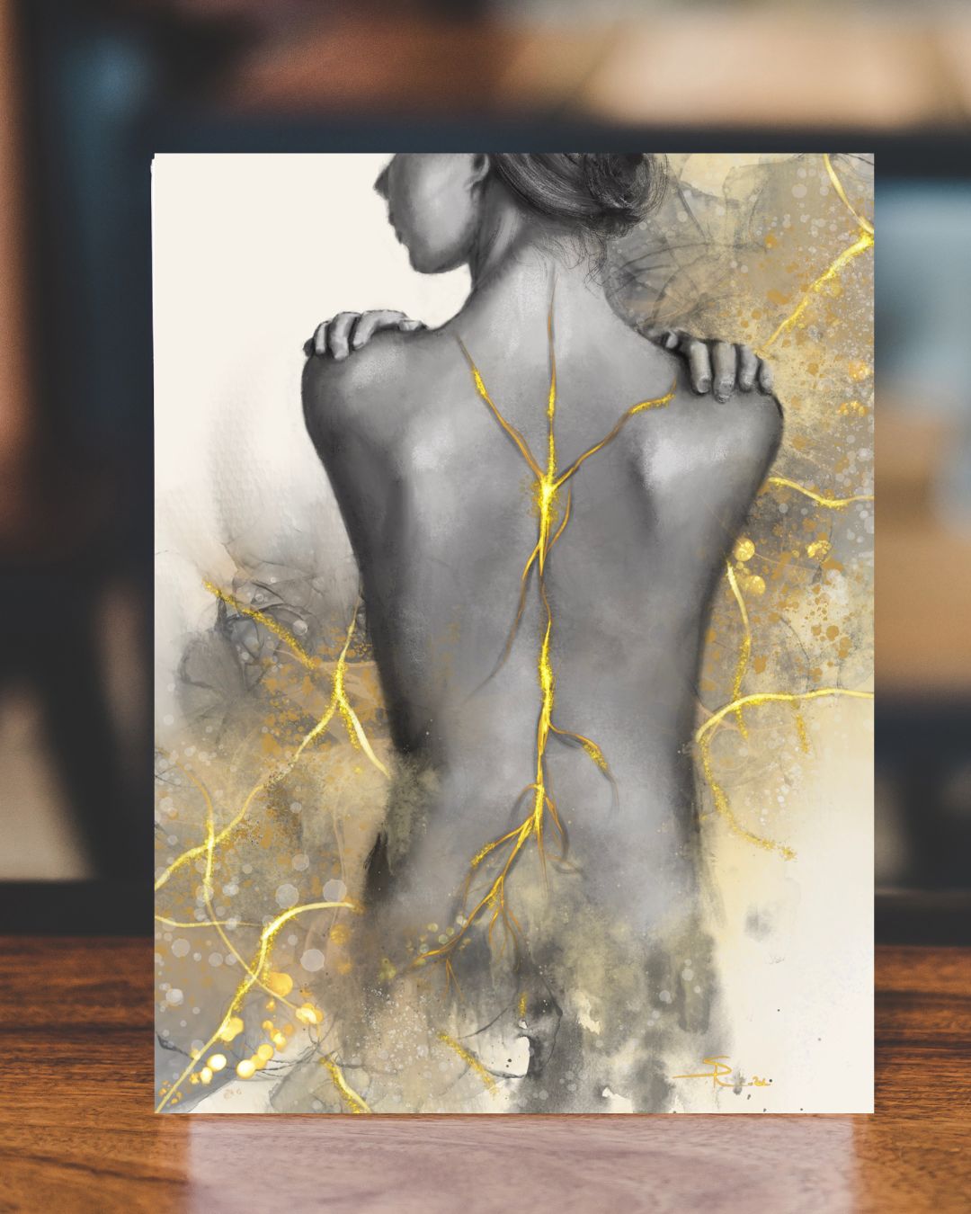 Healing pain art kintsugi resilience Fine Art Print