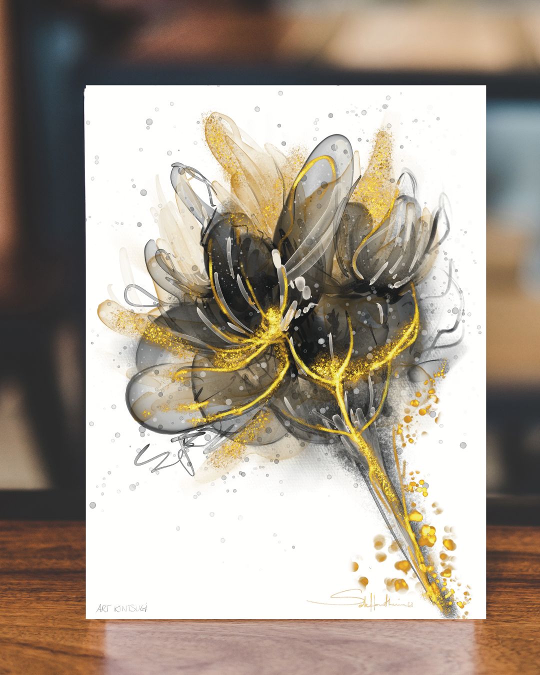 ombre lumiere vie espoir resilience art kintsugi fine art print