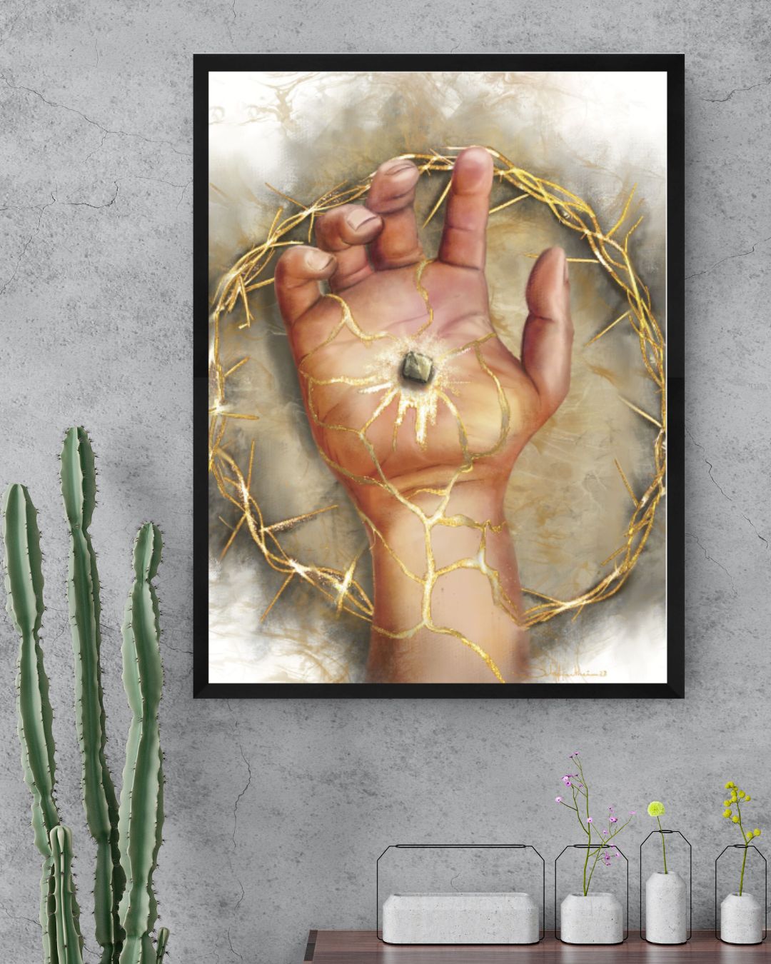 Parfait Kintsugi - Fine art print - jesus cadre noir