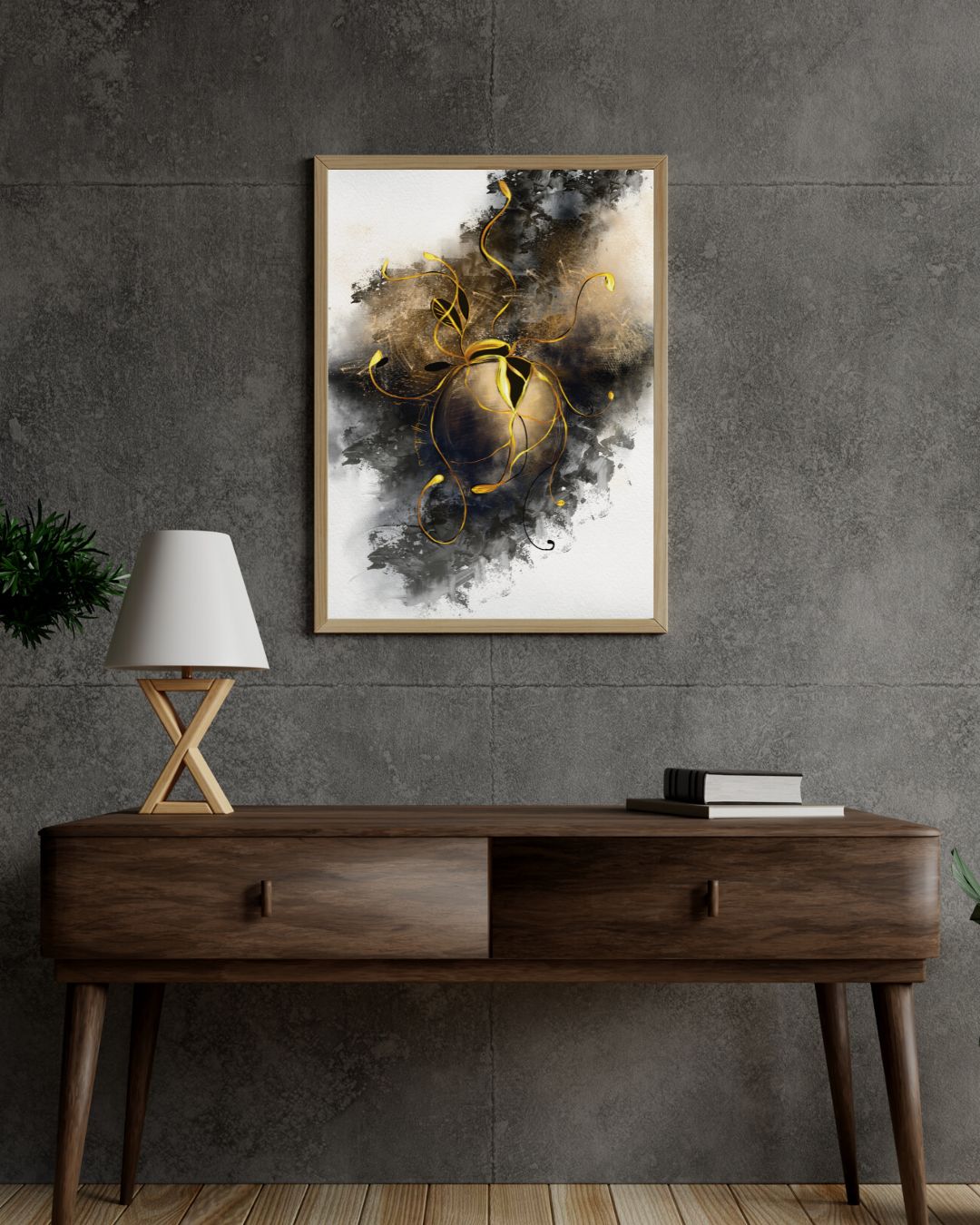 pleine de vie - art kintsugi - cadre chene- résilience