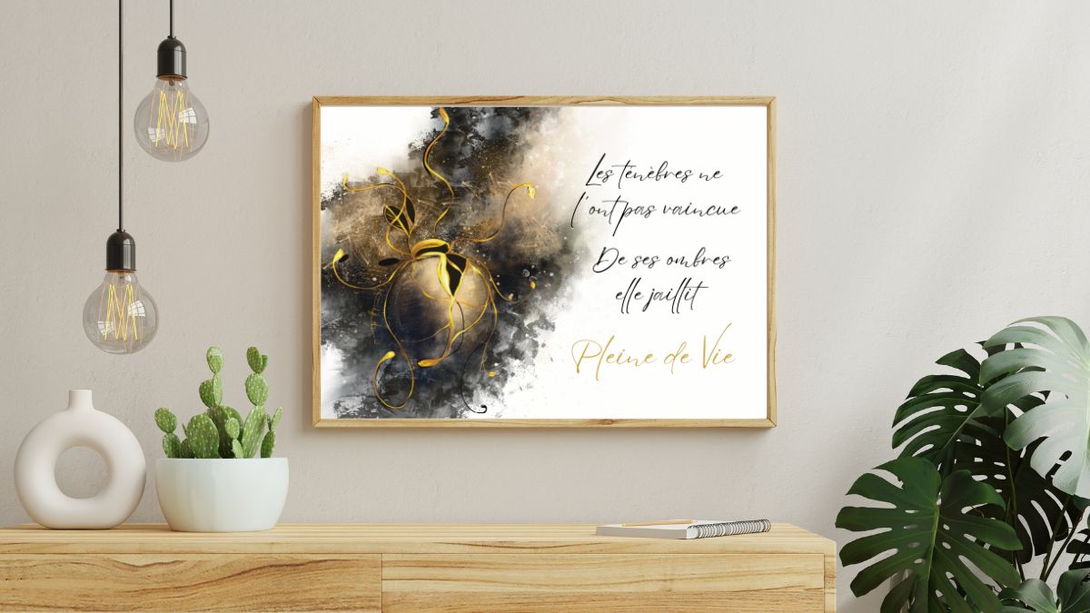 Art Kintsugi: Les ténèbres ne l'ont pas vaincue, De ses ombres elle jaillit pleine de Vie grand