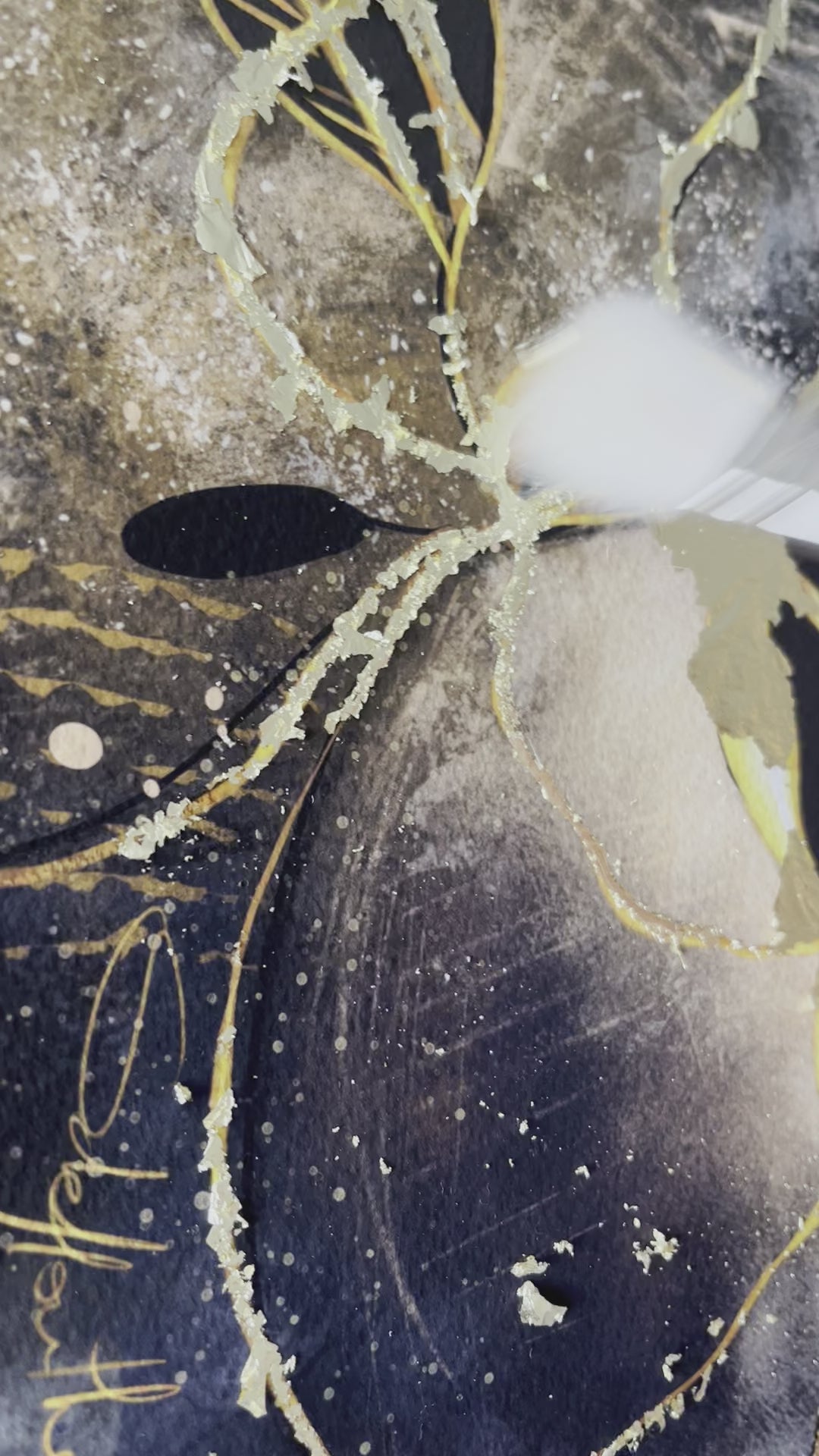 pleine de vie art kintsugi résilience original dorure feuille d or