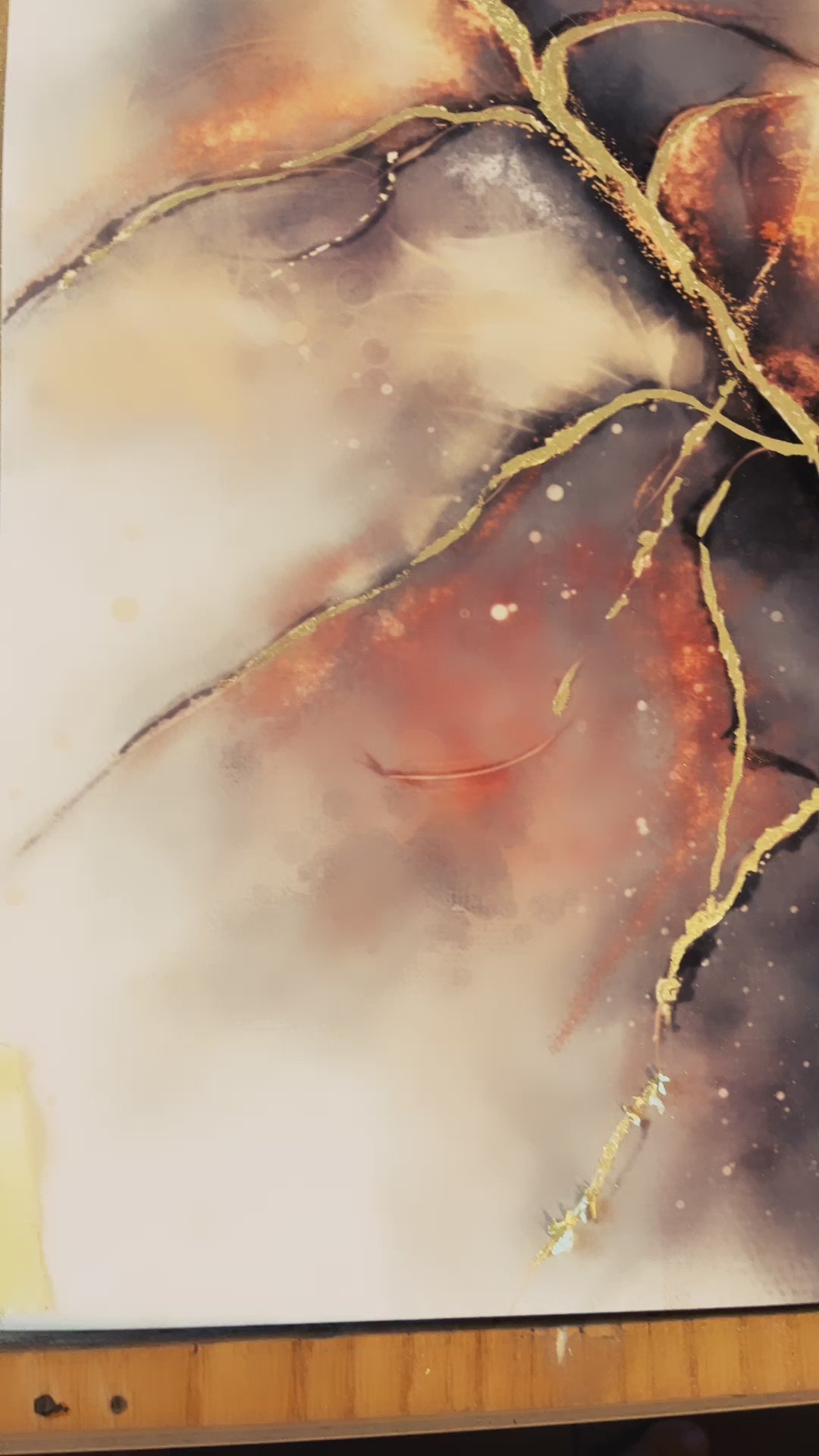 burning kintsugi original cadre dore résilience