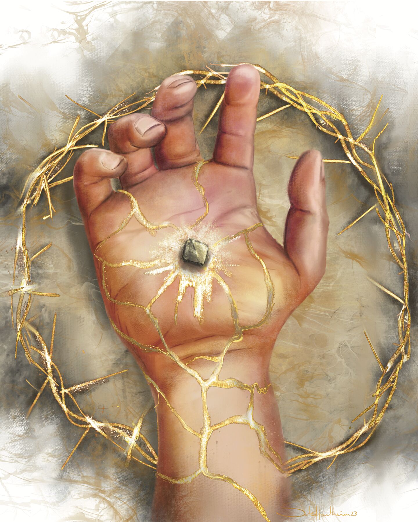 Parfait Kintsugi - Fine art print - jesus