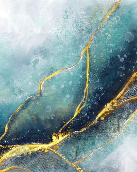 Dans les profondeurs détail - Art Kintsugi