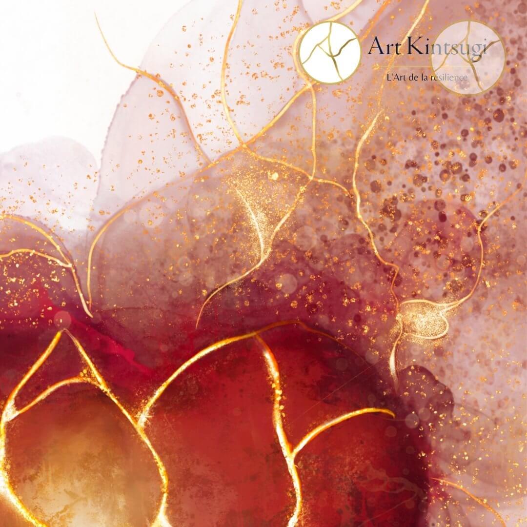 Restaurée - Art Kintsugi - détail