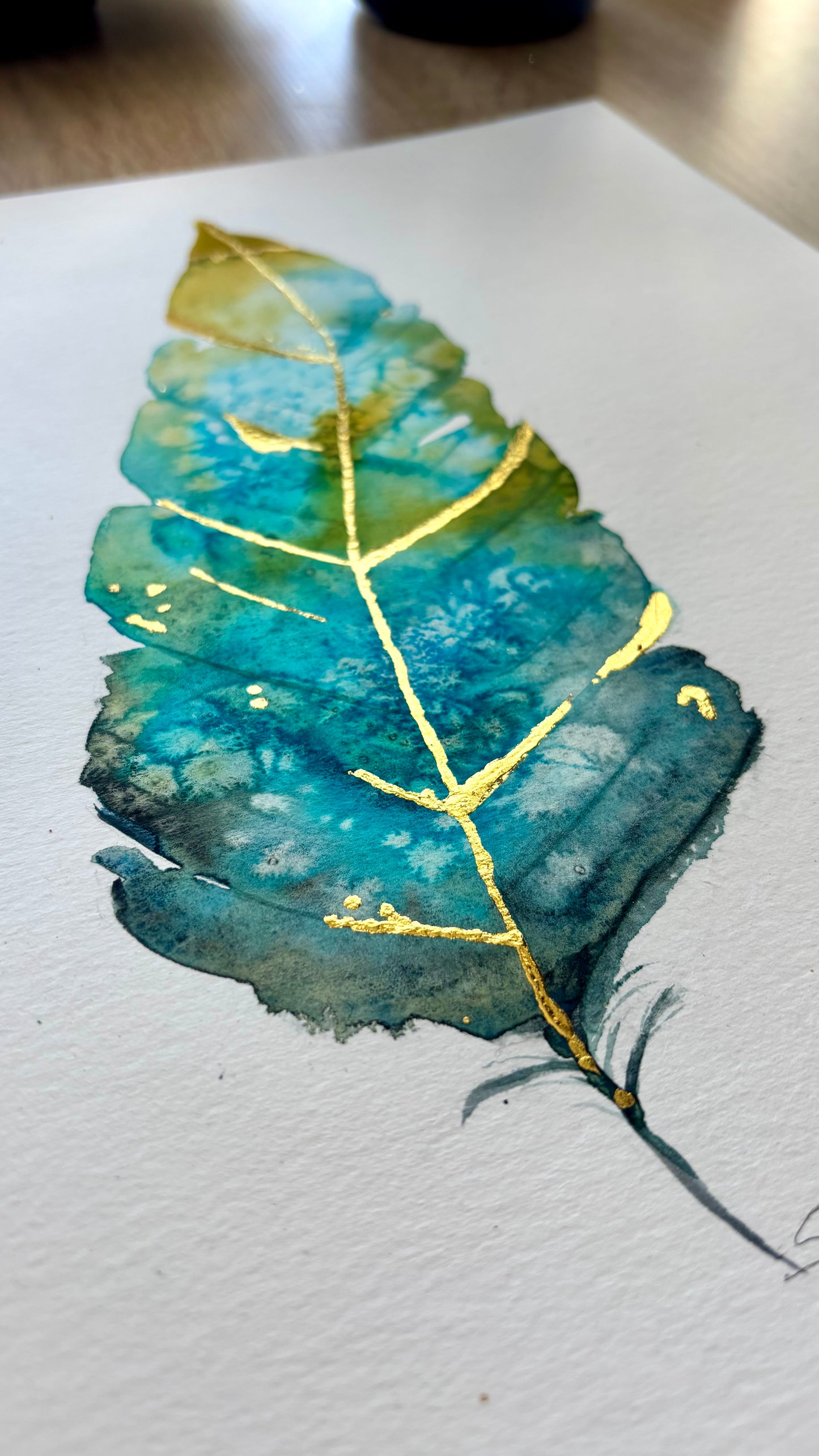 PLUME AQUARELLE KINTSUGI BLEU