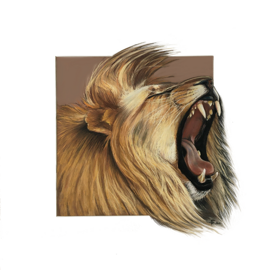 Lion rugissant